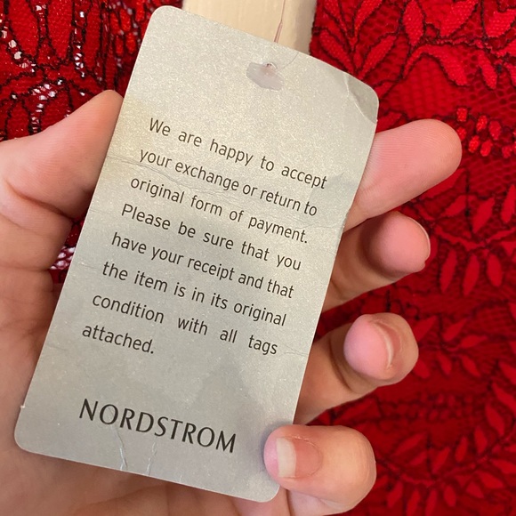 New Red Lace Bodycon Dress - Picture 8 of 8